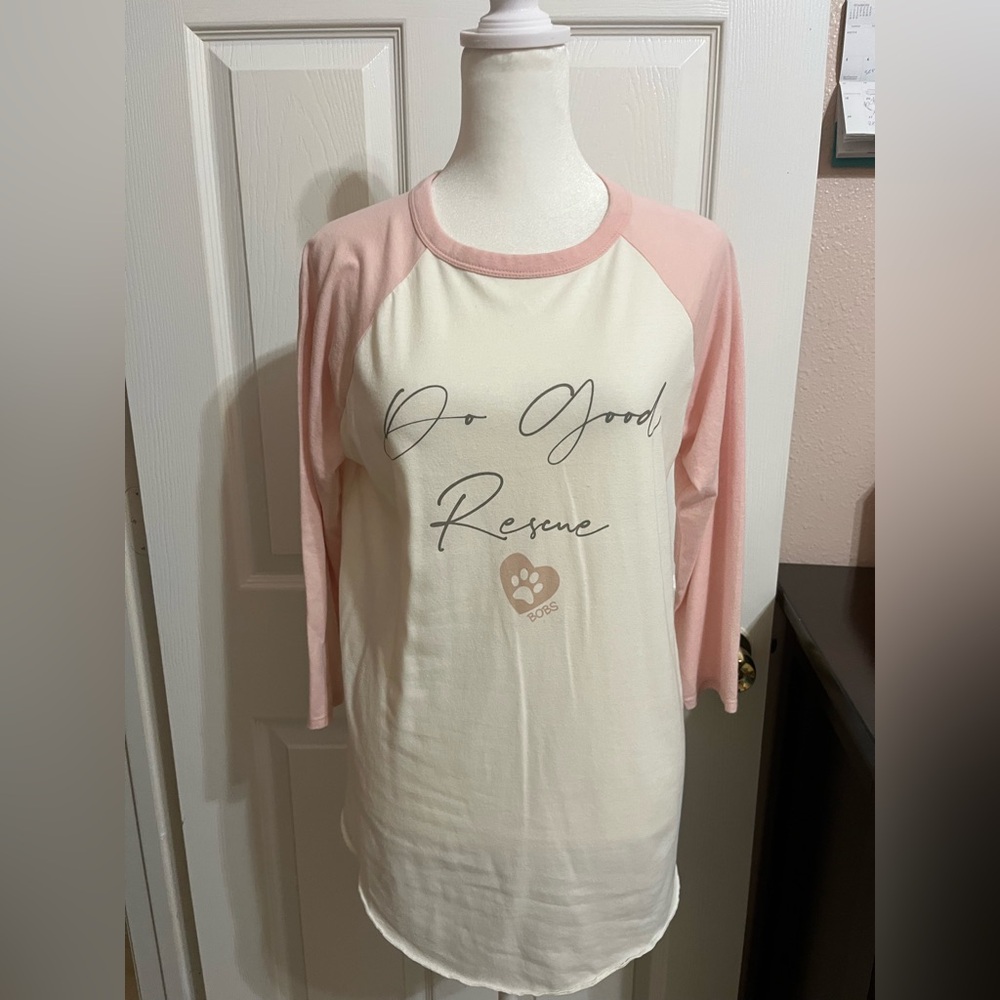 Skechers BOBS Pink and Cream Tee (28)